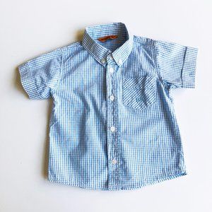 Baby Boy Button-down Shirt, Blue/Plaid